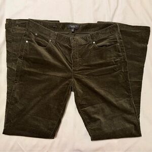Talbots Women's Olive Corduroy Boot Cut Pants